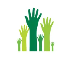 Green human hands