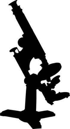 Microscope silhouette icon