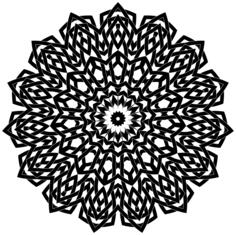 Geometric flowery silhouette