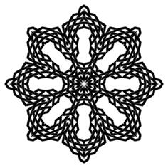 Black geometrical design