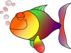 Colorful sleepy fish