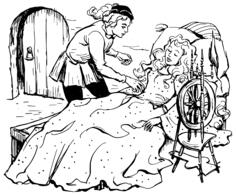 Sleeping beauty drawing