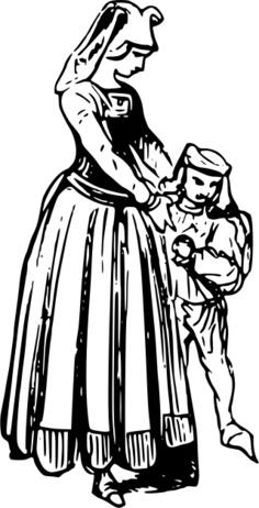 Kid and lady
