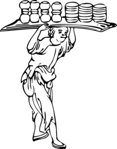 Man carrying pottery