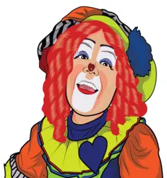 Colorful clown illustration