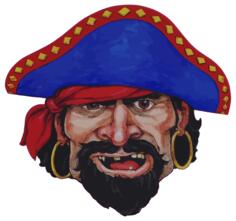 Realistic Pirate illustration