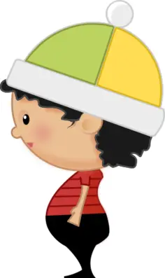 Cartoon boy's profile