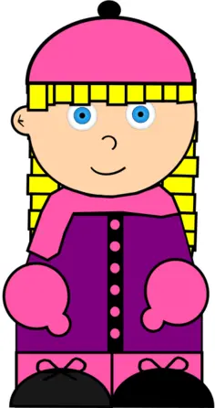 Girl in winter clothes