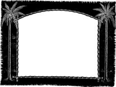 Palm tree frame