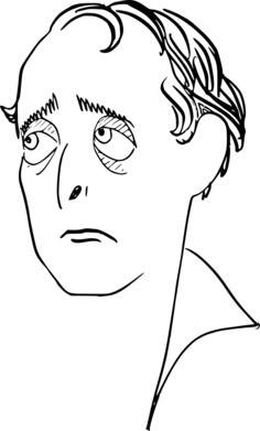 Sad man's face