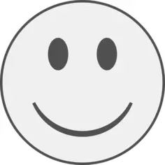 Gray happy face