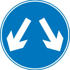 Two passes road sign