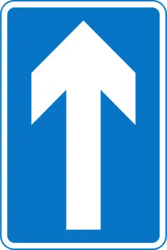 One way sign