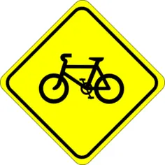 Road sign for bicycles