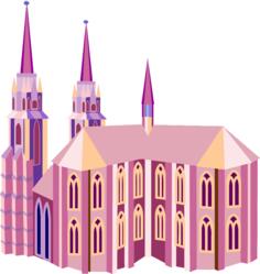 Pink fairy tale castle