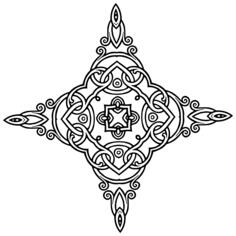 Symmetrical decorative cross
