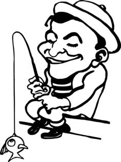 Happy fisher