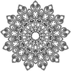 Geometric flowery design