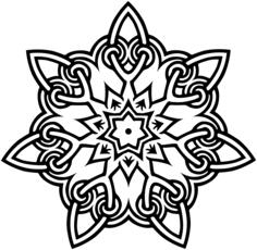 Interlocking flowery design