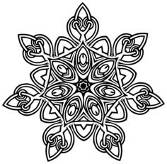 Interlocking geometric flowery design 14