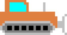 Pixel art bulldozer