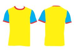 Colorful front and back shirt