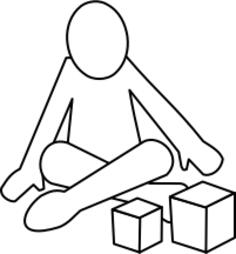 Child with cubes