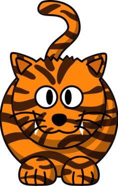 Cartoon tiger cat