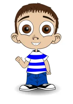 Smiling boy saluting