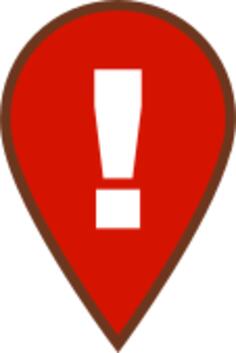 Map warning icon