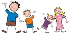 Stick Figure Family Vector Clip Art