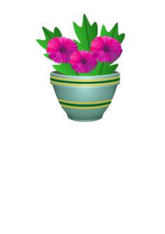 Purple flower pot