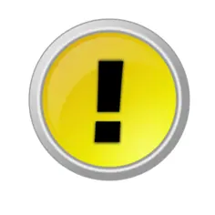 Warning button image