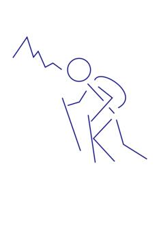 Hiker stick figure