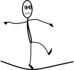 Stick man walking