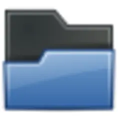 Blue opened folder