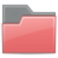 Red folder symbol