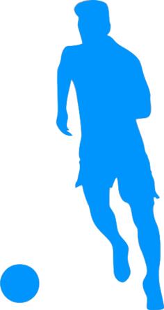 Football player dribbling