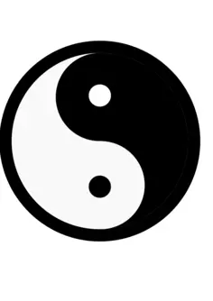 Yin Yang silhouette