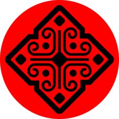 Red and black ornament