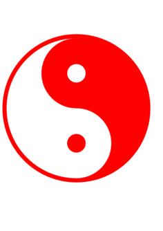 Red yin yang