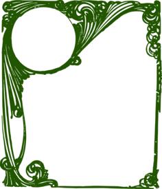 Curly green frame