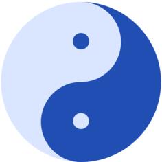 Blue Yin and Yang