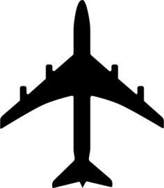 Plane silhouette image