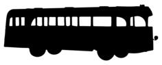 Vintage bus silhouette