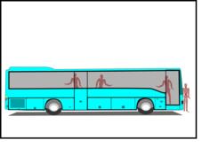 Teal bus image