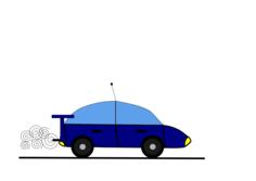 Blue car drawing