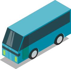 Teal bus