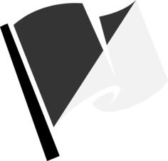 Gray and white flag