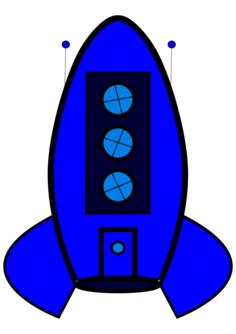 Blue rocket icon
